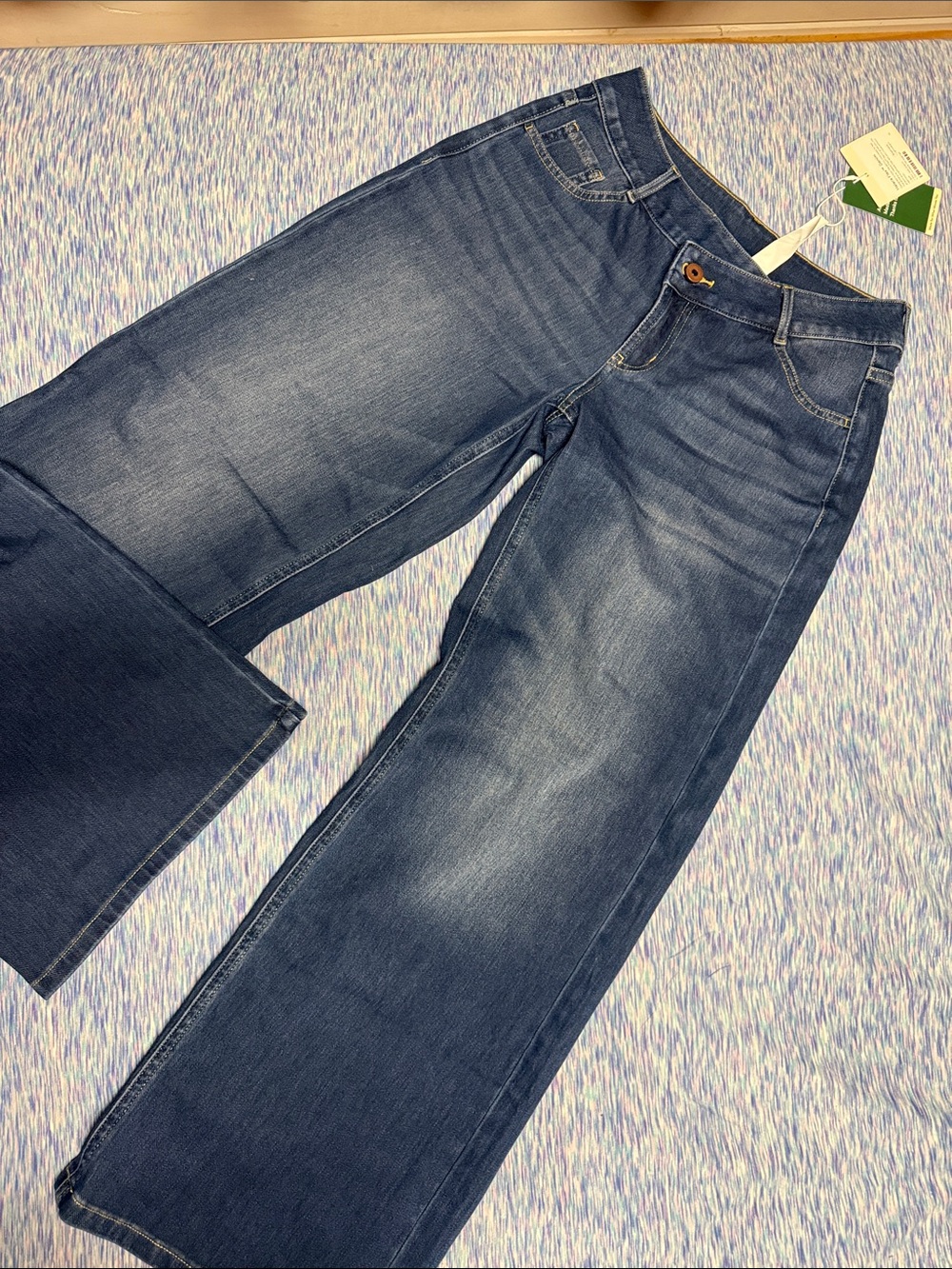 HALARA Dark Blue Wide-Leg Jeans